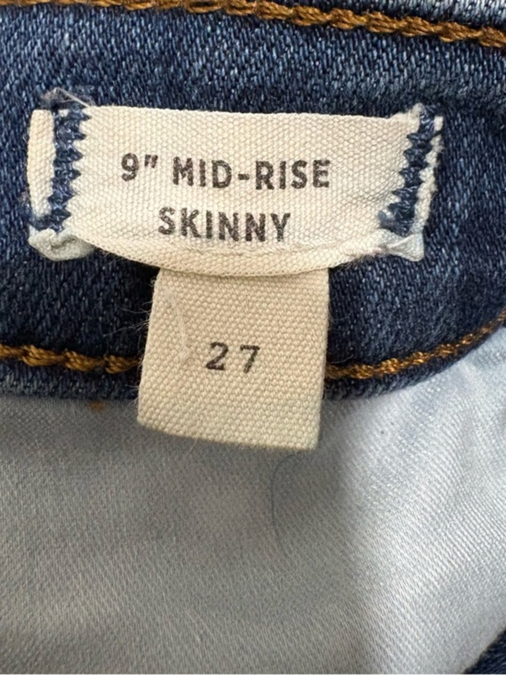 Madewell 9” Mid Rise Skinny Jeans 27 Button Fly Raw Hem - Picture 8 of 8